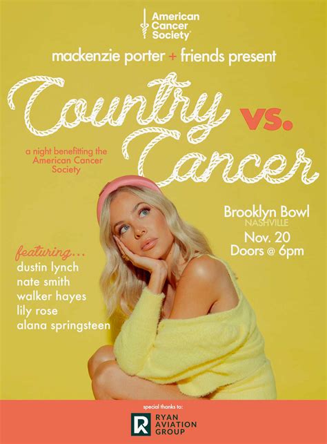 Pregnant MacKenzie Porter to Host Country vs. Cancer Charity .
